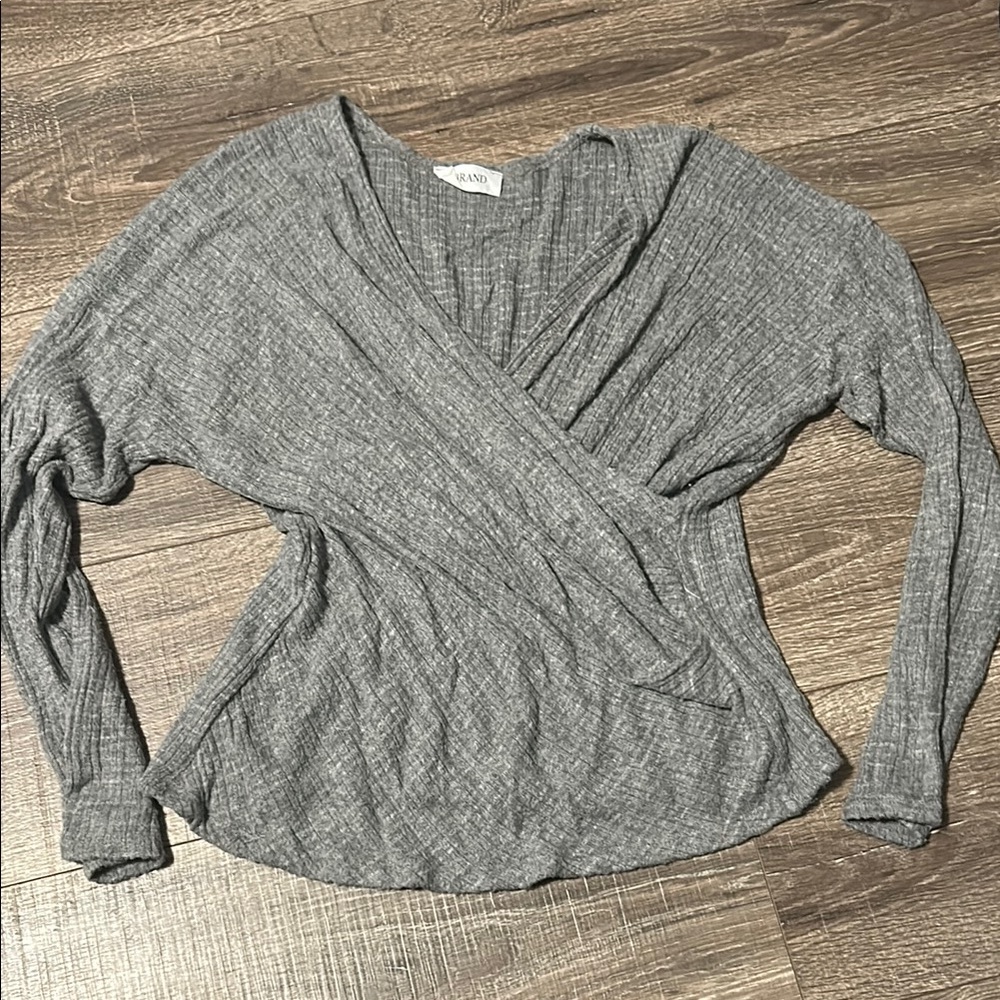 Gray CBRAND Wrap Top